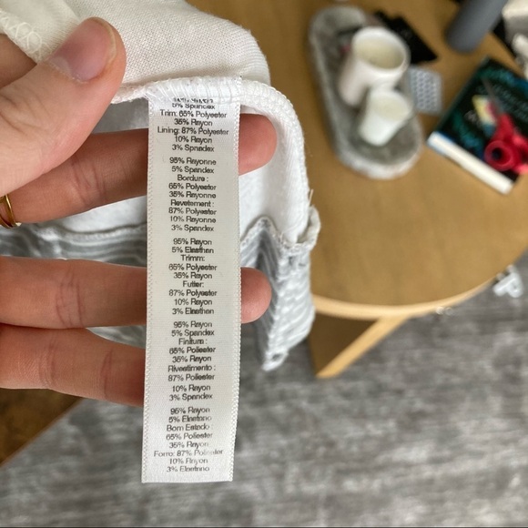 *2/$15* Grey and White Stripped Top - Picture 5 of 5